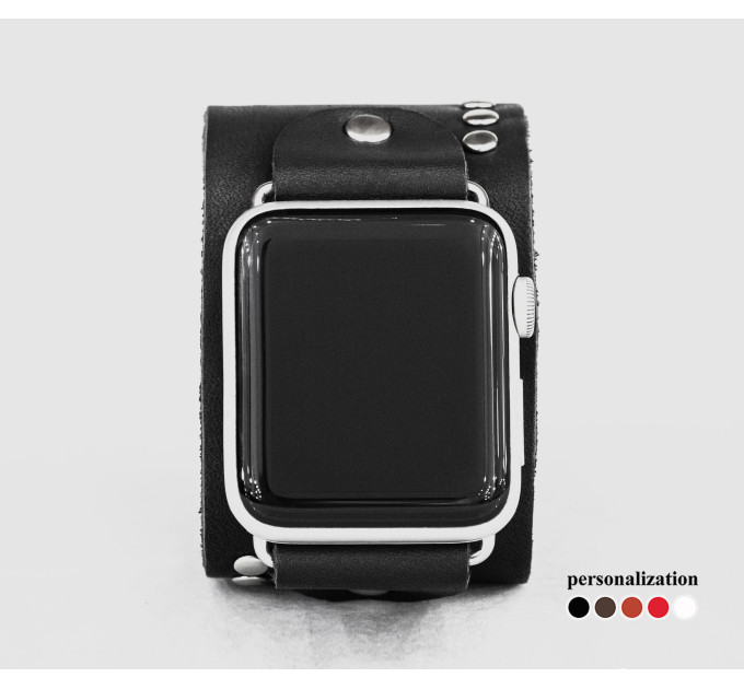 Шкіряний ремінець для Apple Watch серії 3 4 5 6 7 8 9 SE Ultra Ultra 2 38 40 41 42 44 45 49 мм, 1071