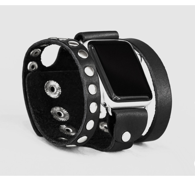 Шкіряний ремінець для Apple Watch серії 3 4 5 6 7 8 9 SE Ultra Ultra 2 та корпусу 38 40 41 42 44 45 49 мм, 1080