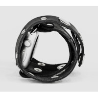 Шкіряний ремінець для Apple Watch серії 3 4 5 6 7 8 9 SE Ultra Ultra 2 38 40 41 42 44 45 49 мм, 1090