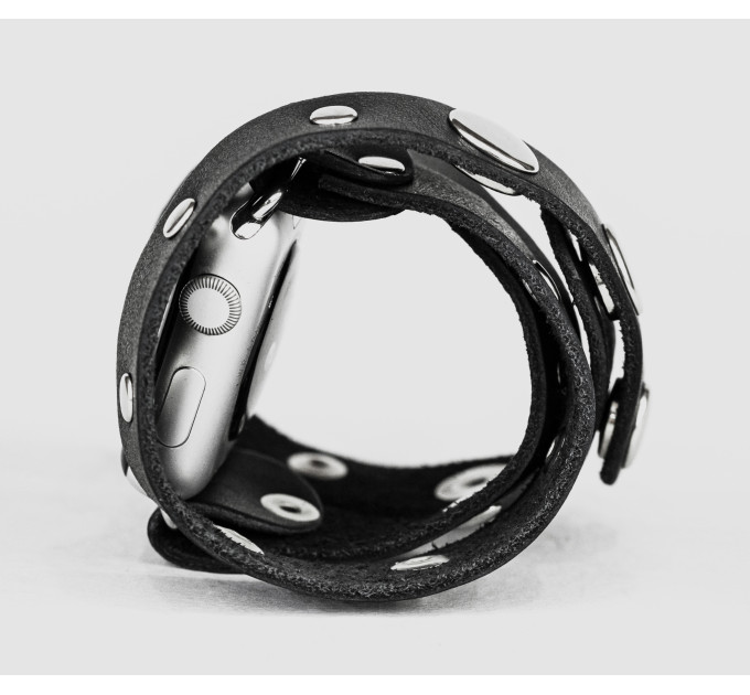 Шкіряний ремінець для Apple Watch серії 3 4 5 6 7 8 9 SE Ultra Ultra 2 38 40 41 42 44 45 49 мм, 1090