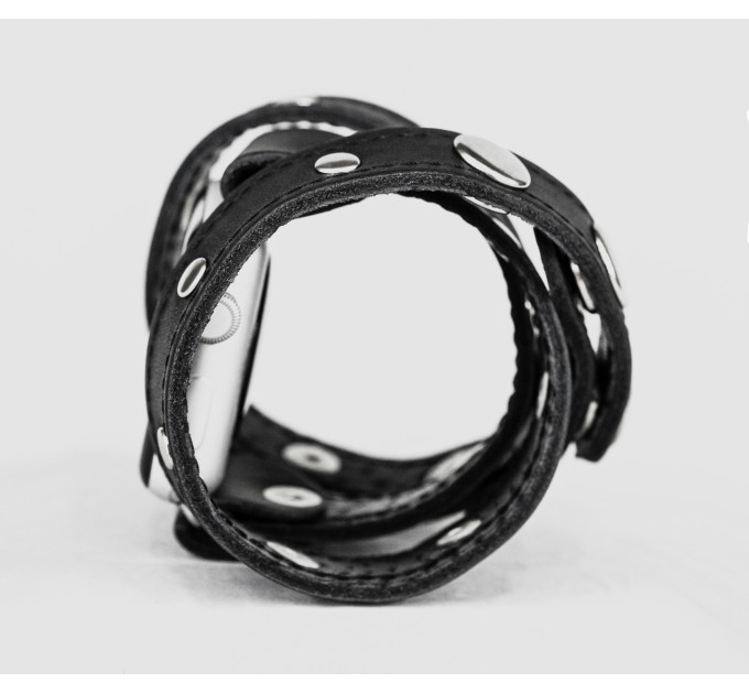 Шкіряний ремінець для Apple Watch серії 3 4 5 6 7 8 9 SE Ultra Ultra 2 38 40 41 42 44 45 49 мм, 1090ст