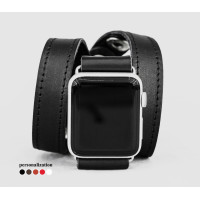 Шкіряний ремінець для Apple Watch серії 3 4 5 6 7 8 9 SE Ultra Ultra 2 38 40 41 42 44 45 49 мм, 1095ст