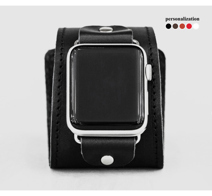 Шкіряний ремінець для Apple Watch серії 3 4 5 6 7 8 9 SE Ultra Ultra 2 та корпусу 38 40 41 42 44 45 49 мм, 1105ст