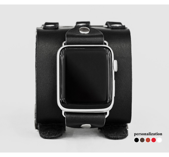 Шкіряний ремінець для Apple Watch серії 3 4 5 6 7 8 9 SE Ultra Ultra 2 та корпусу 38 40 41 42 44 45 49 мм, 1107