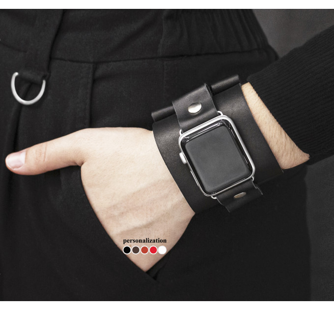 Шкіряний ремінець для Apple Watch серії 3 4 5 6 7 8 9 SE Ultra Ultra 2 та корпусу 38 40 41 42 44 45 49 мм, 1160