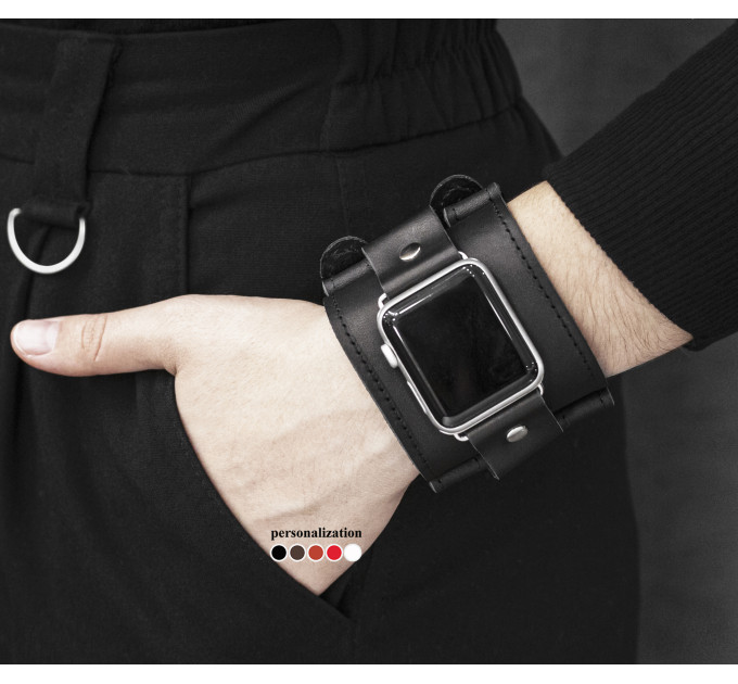 Шкіряний ремінець для Apple Watch серії 3 4 5 6 7 8 9 SE Ultra Ultra 2 та корпусу 38 40 41 42 44 45 49 мм, 1160ст
