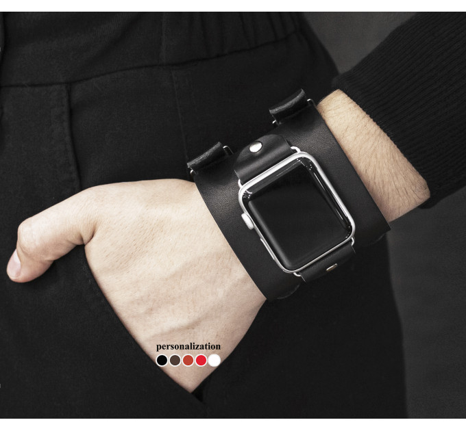 Шкіряний ремінець для Apple Watch серії 3 4 5 6 7 8 9 SE Ultra Ultra 2 та корпусу 38 40 41 42 44 45 49 мм, 1200
