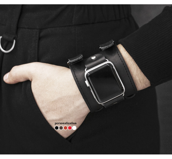 Шкіряний ремінець для Apple Watch серії 3 4 5 6 7 8 9 SE Ultra Ultra 2 та корпусу 38 40 41 42 44 45 49 мм, 1200ст
