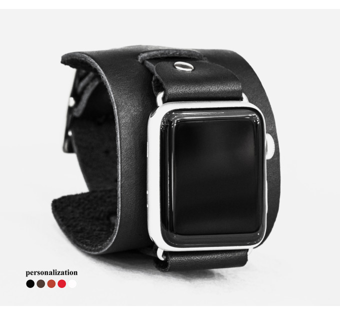 Шкіряний ремінець для Apple Watch серії 3 4 5 6 7 8 9 SE Ultra Ultra 2 та корпусу 38 40 41 42 44 45 49 мм, 1230
