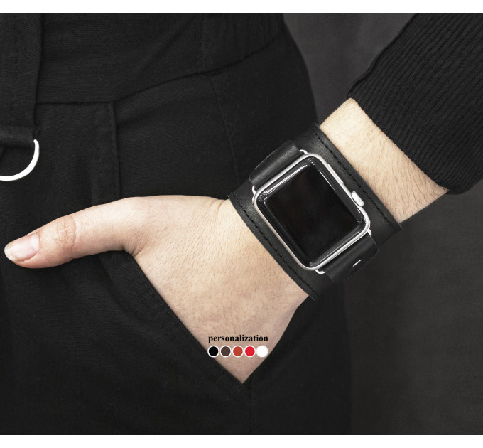Шкіряний ремінець для Apple Watch серії 3 4 5 6 7 8 9 SE Ultra Ultra 2 та корпусу 38 40 41 42 44 45 49 мм, 1230ст