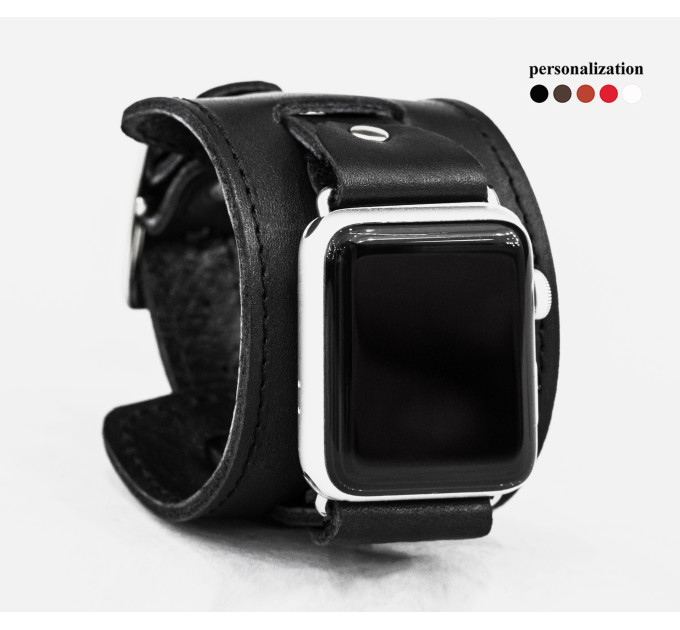 Шкіряний ремінець для Apple Watch серії 3 4 5 6 7 8 9 SE Ultra Ultra 2 та корпусу 38 40 41 42 44 45 49 мм, 1230ст