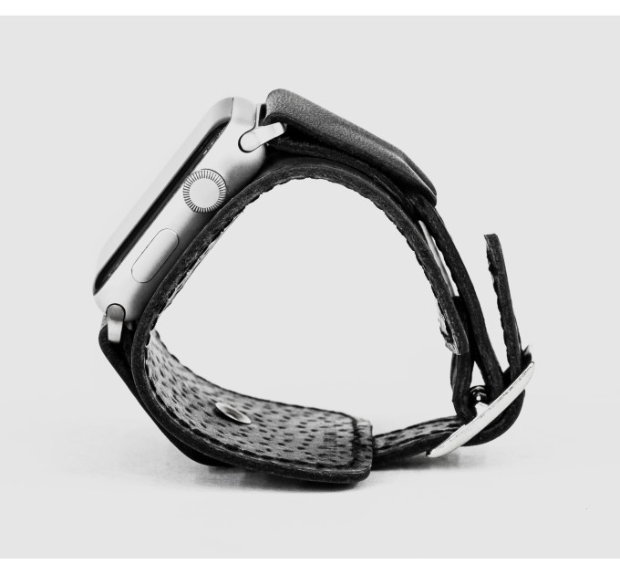 Шкіряний ремінець для Apple Watch серії 3 4 5 6 7 8 9 SE Ultra Ultra 2 та корпусу 38 40 41 42 44 45 49 мм, 1235ст