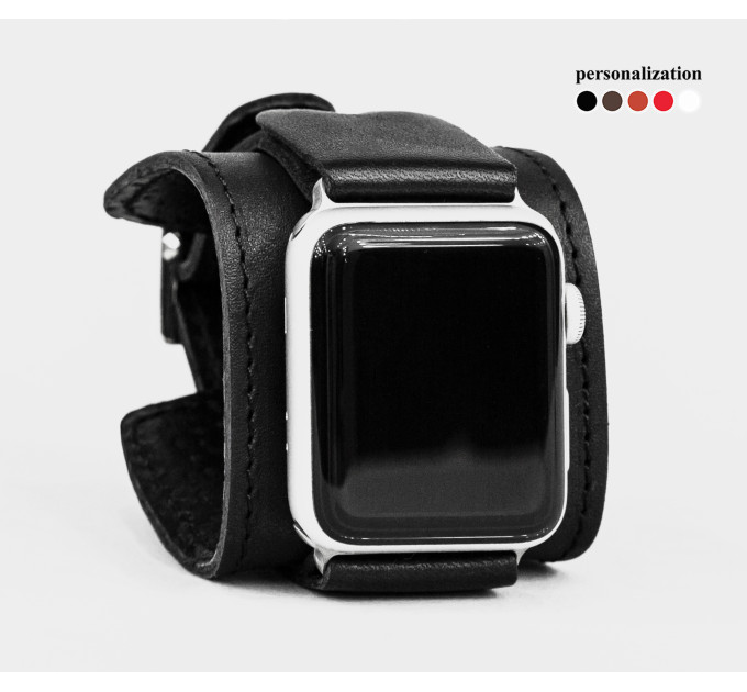 Шкіряний ремінець для Apple Watch серії 3 4 5 6 7 8 9 SE Ultra Ultra 2 та корпусу 38 40 41 42 44 45 49 мм, 1235ст