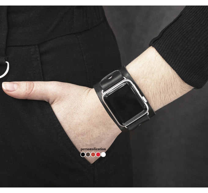 Шкіряний ремінець для Apple Watch серії 3 4 5 6 7 8 9 SE Ultra Ultra 2 та корпусу 38 40 41 42 44 45 49 мм, 1240