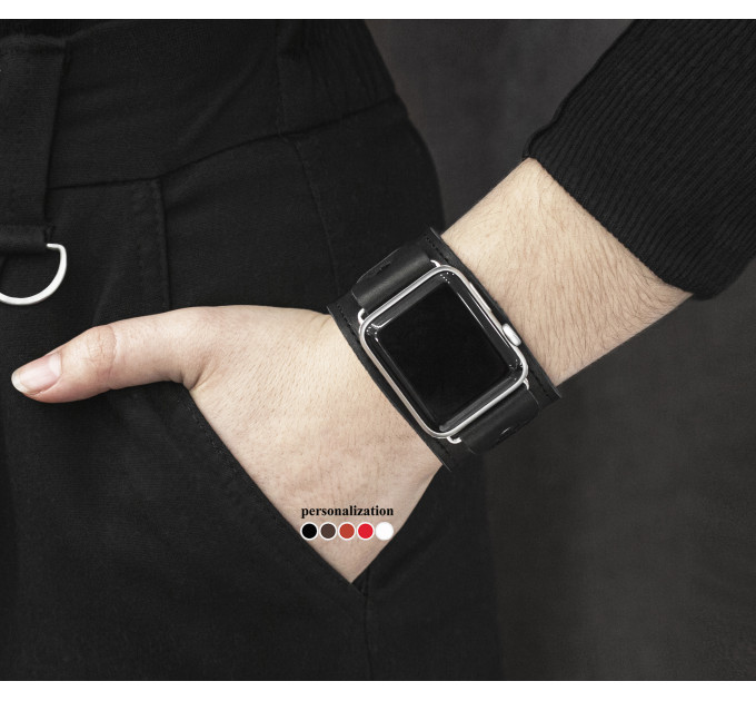 Шкіряний ремінець для Apple Watch серії 3 4 5 6 7 8 9 SE Ultra Ultra 2 та корпусу 38 40 41 42 44 45 49 мм, 1240ст