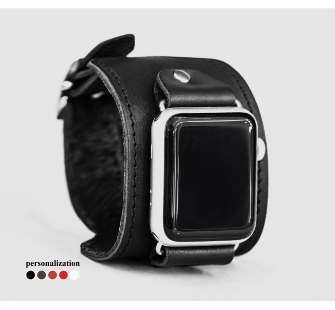 Шкіряний ремінець для Apple Watch серії 3 4 5 6 7 8 9 SE Ultra Ultra 2 та корпусу 38 40 41 42 44 45 49 мм, 1310ст
