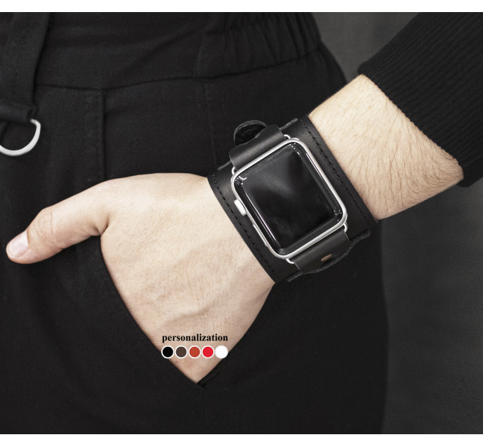 Шкіряний ремінець для Apple Watch серії 3 4 5 6 7 8 9 SE Ultra Ultra 2 та корпусу 38 40 41 42 44 45 49 мм, 1330ст