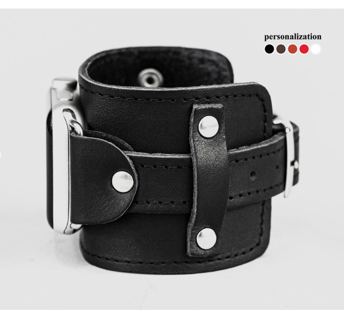 Шкіряний ремінець для Apple Watch серії 3 4 5 6 7 8 9 SE Ultra Ultra 2 та корпусу 38 40 41 42 44 45 49 мм, 1330ст