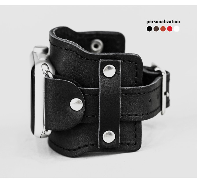 Шкіряний ремінець для Apple Watch серії 3 4 5 6 7 8 9 SE Ultra Ultra 2 та корпусу 38 40 41 42 44 45 49 мм, 1335ст