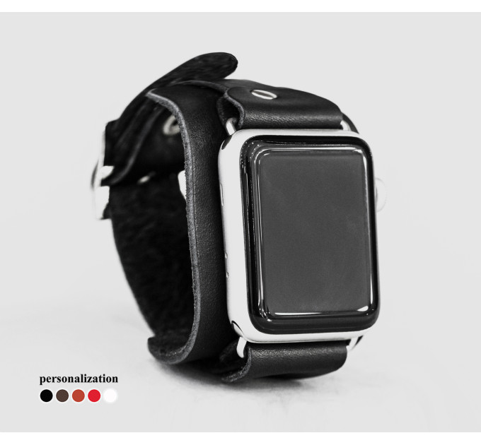 Шкіряний ремінець для Apple Watch серії 3 4 5 6 7 8 9 SE Ultra Ultra 2 та корпусу 38 40 41 42 44 45 49 мм, 1357