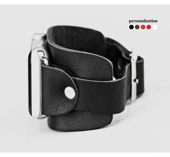 Шкіряний ремінець для Apple Watch серії 3 4 5 6 7 8 9 SE Ultra Ultra 2 та корпусу 38 40 41 42 44 45 49 мм, 1357