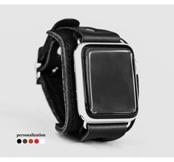 Шкіряний ремінець для Apple Watch серії 3 4 5 6 7 8 9 SE Ultra Ultra 2 та корпусу 38 40 41 42 44 45 49 мм, 1357ст