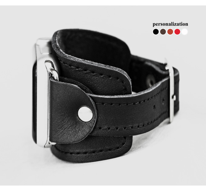 Шкіряний ремінець для Apple Watch серії 3 4 5 6 7 8 9 SE Ultra Ultra 2 та корпусу 38 40 41 42 44 45 49 мм, 1357ст