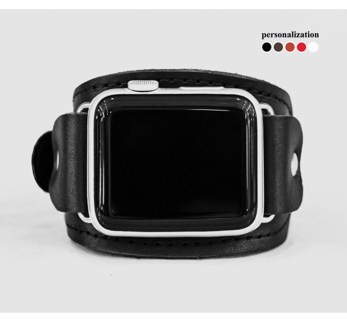 Шкіряний ремінець для Apple Watch серії 3 4 5 6 7 8 9 SE Ultra Ultra 2 та корпусу 38 40 41 42 44 45 49 мм, 1357ст