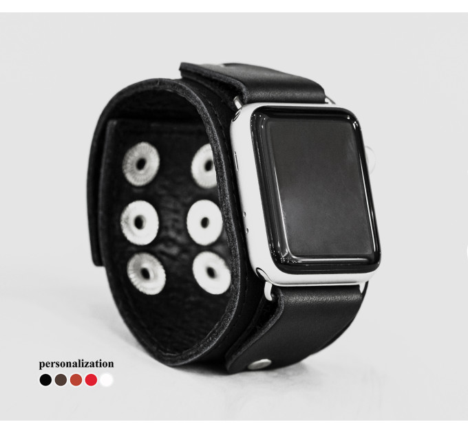 Шкіряний ремінець для Apple Watch серії 3 4 5 6 7 8 9 SE Ultra Ultra 2 та корпусу 38 40 41 42 44 45 49 мм, 1362ст