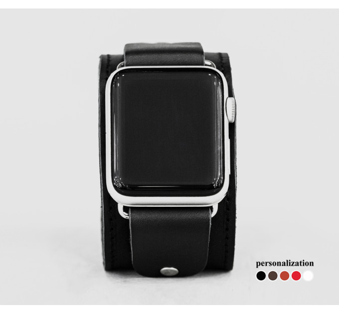 Шкіряний ремінець для Apple Watch серії 3 4 5 6 7 8 9 SE Ultra Ultra 2 та корпусу 38 40 41 42 44 45 49 мм, 1362ст