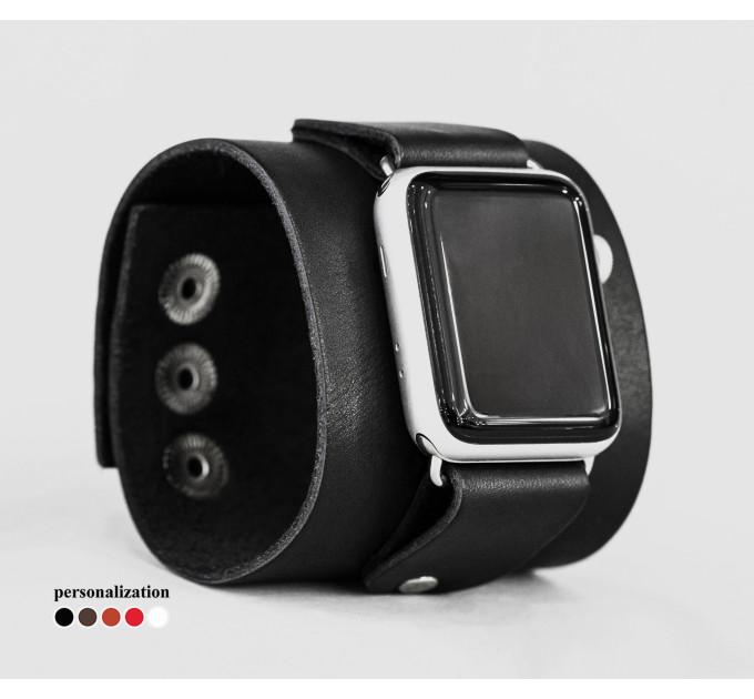 Шкіряний ремінець для Apple Watch серії 3 4 5 6 7 8 9 SE Ultra Ultra 2 та корпусу 38 40 41 42 44 45 49 мм, 1363