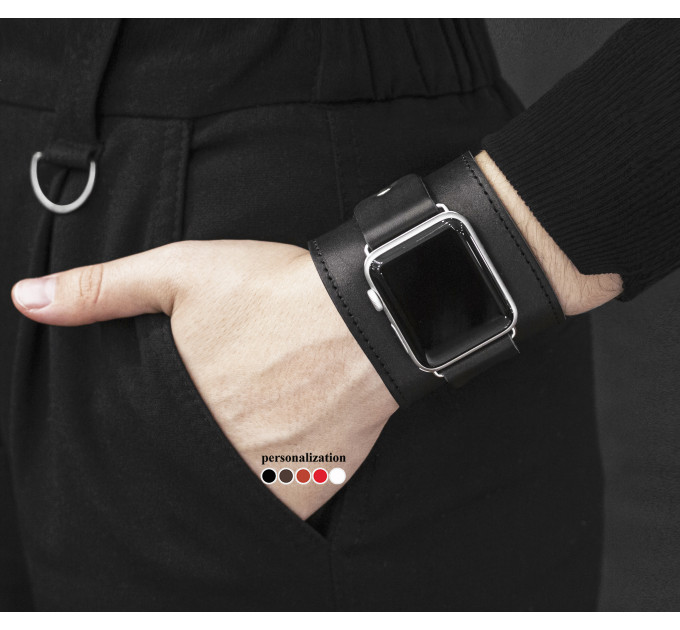 Шкіряний ремінець для Apple Watch серії 3 4 5 6 7 8 9 SE Ultra Ultra 2 та корпусу 38 40 41 42 44 45 49 мм, 1363ст