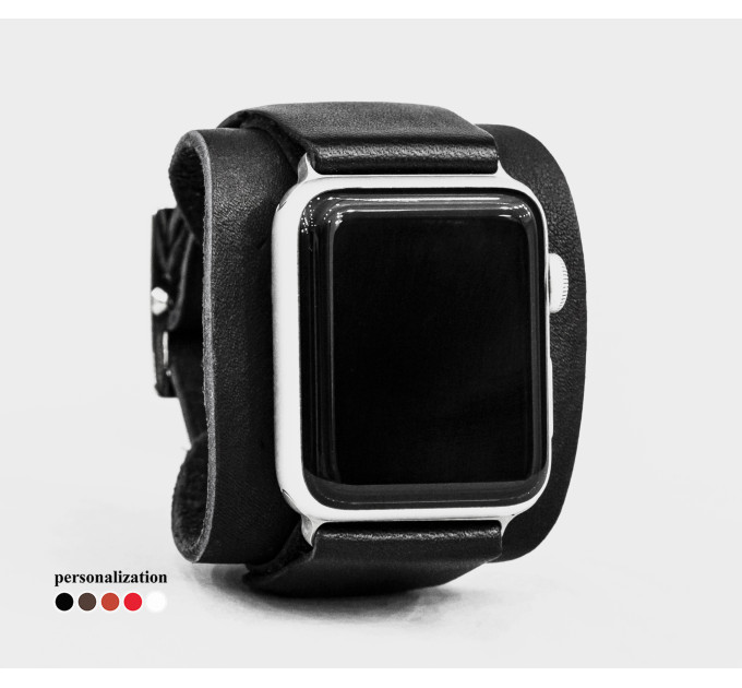 Шкіряний ремінець для Apple Watch серії 3 4 5 6 7 8 9 SE Ultra Ultra 2 та корпусу 38 40 41 42 44 45 49 мм, 1530