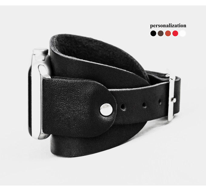 Шкіряний ремінець для Apple Watch серії 3 4 5 6 7 8 9 SE Ultra Ultra 2 та корпусу 38 40 41 42 44 45 49 мм, 1530