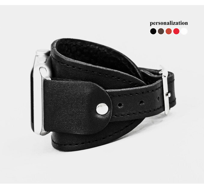 Шкіряний ремінець для Apple Watch серії 3 4 5 6 7 8 9 SE Ultra Ultra 2 та корпусу 38 40 41 42 44 45 49 мм, 1530ст