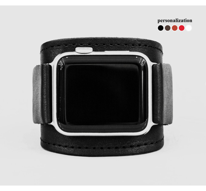 Шкіряний ремінець для Apple Watch серії 3 4 5 6 7 8 9 SE Ultra Ultra 2 та корпусу 38 40 41 42 44 45 49 мм, 1530ст