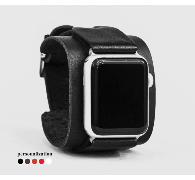 Шкіряний ремінець для Apple Watch серії 3 4 5 6 7 8 9 SE Ultra Ultra 2 та корпусу 38 40 41 42 44 45 49 мм, 1540