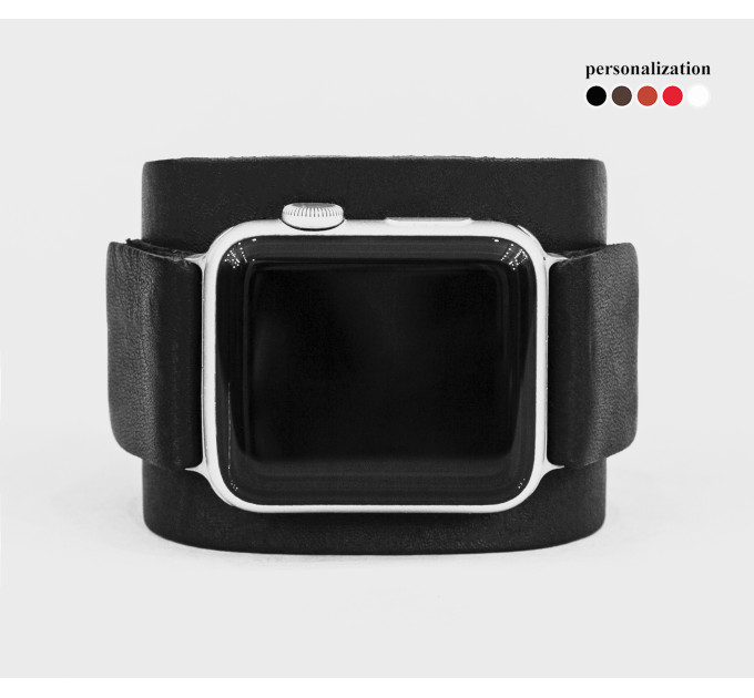 Шкіряний ремінець для Apple Watch серії 3 4 5 6 7 8 9 SE Ultra Ultra 2 та корпусу 38 40 41 42 44 45 49 мм, 1540