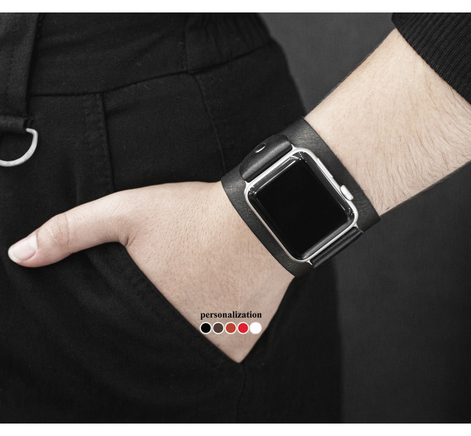 Шкіряний ремінець для Apple Watch серії 3 4 5 6 7 8 9 SE Ultra Ultra 2 та корпусу 38 40 41 42 44 45 49 мм, 1550