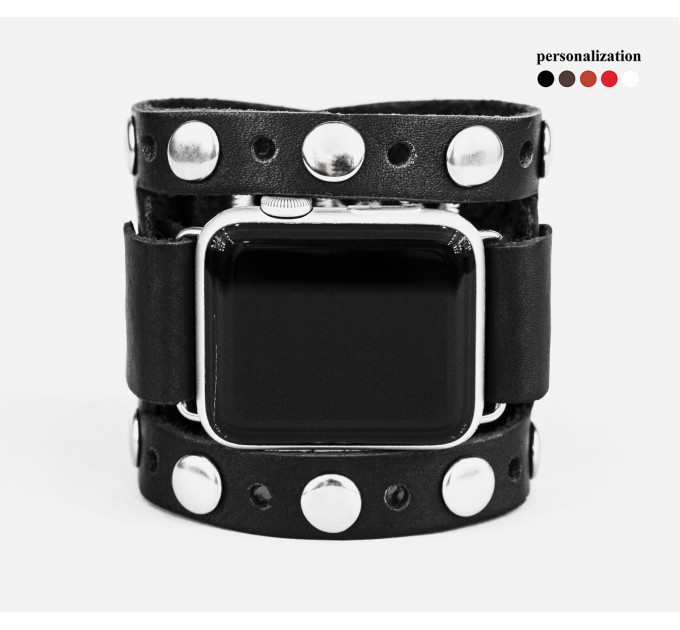 Шкіряний ремінець для Apple Watch серії 3 4 5 6 7 8 9 SE Ultra Ultra 2 та корпусу 38 40 41 42 44 45 49 мм, 1625