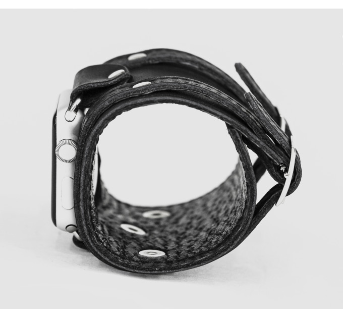 Шкіряний ремінець для Apple Watch серії 3 4 5 6 7 8 9 SE Ultra Ultra 2 та корпусу 38 40 41 42 44 45 49 мм, 1715ст