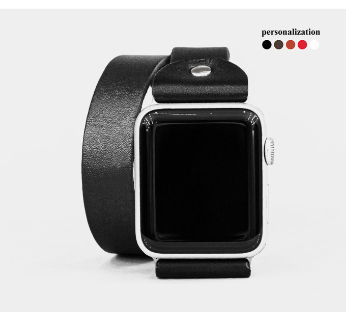 Шкіряний ремінець для Apple Watch серії 3 4 5 6 7 8 9 SE Ultra Ultra 2 38 40 41 42 44 45 49 мм, 1810