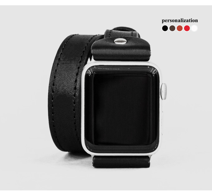 Шкіряний ремінець для Apple Watch серії 3 4 5 6 7 8 9 SE Ultra Ultra 2 38 40 41 42 44 45 49 мм, 1810ст