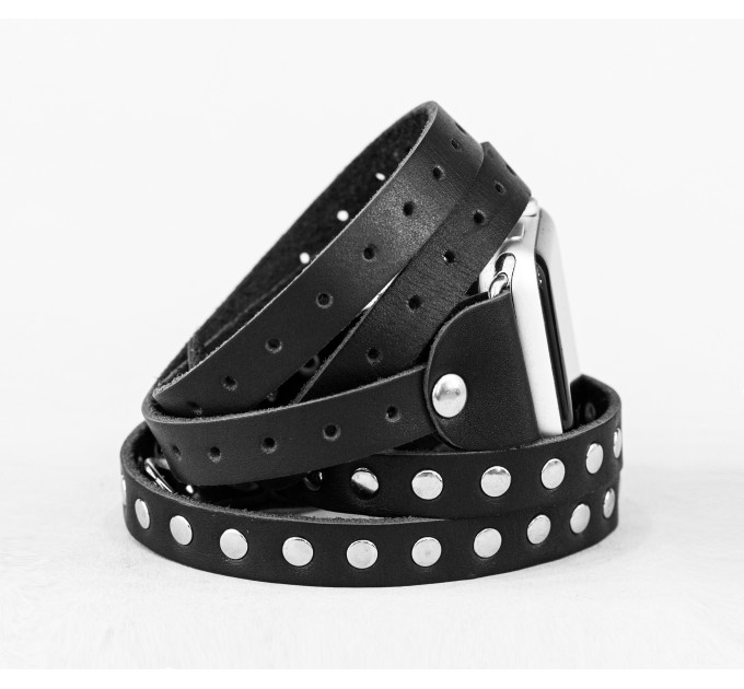 Шкіряний ремінець для Apple Watch серії 3 4 5 6 7 8 9 SE Ultra Ultra 2 38 40 41 42 44 45 49 мм, 1856