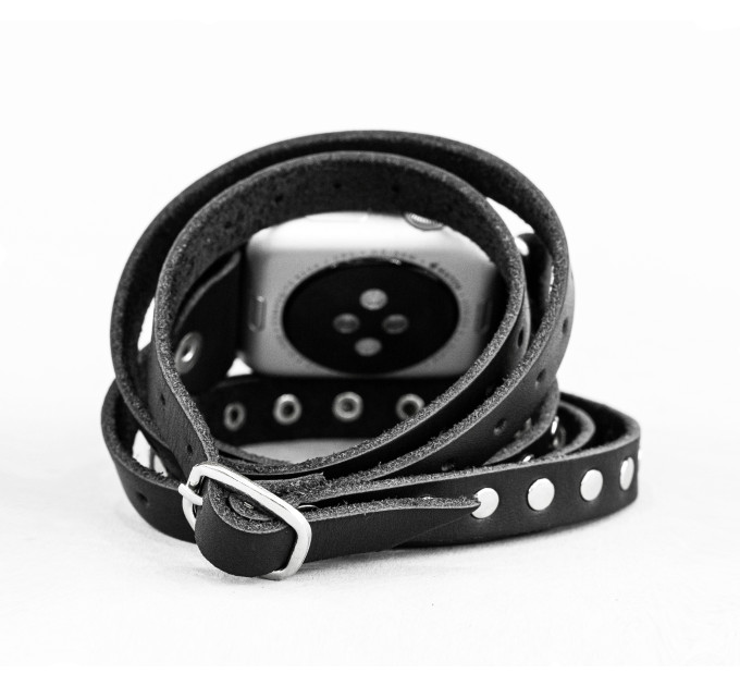 Шкіряний ремінець для Apple Watch серії 3 4 5 6 7 8 9 SE Ultra Ultra 2 38 40 41 42 44 45 49 мм, 1856