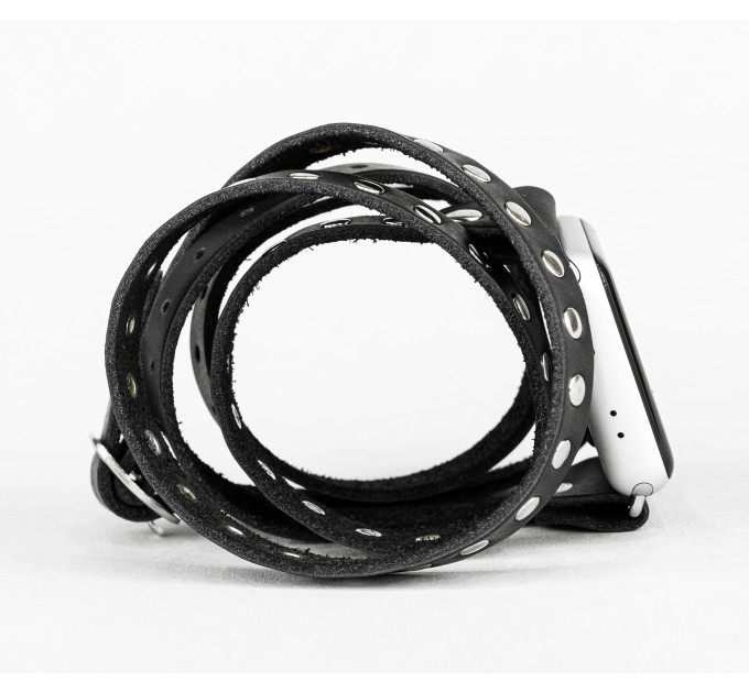 Шкіряний ремінець для Apple Watch серії 3 4 5 6 7 8 9 SE Ultra Ultra 2 38 40 41 42 44 45 49 мм, 1856