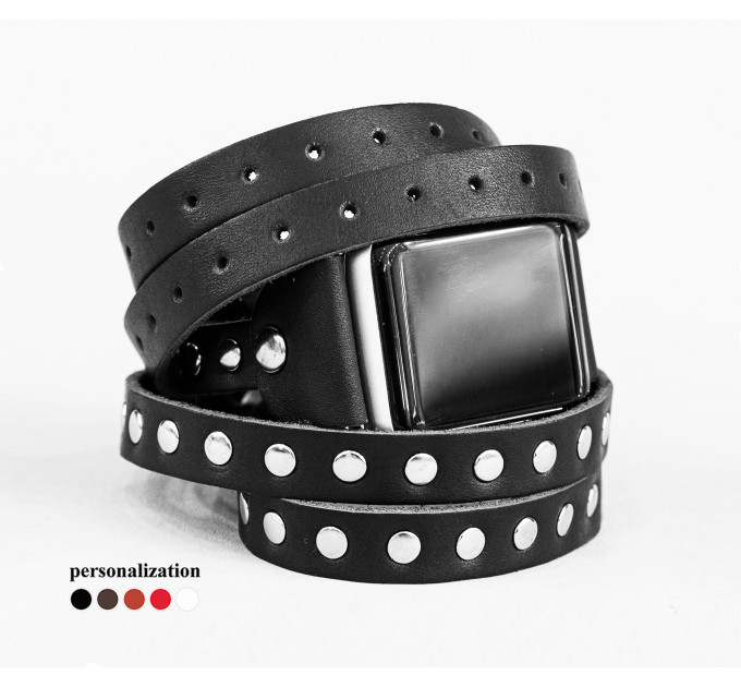 Шкіряний ремінець для Apple Watch серії 3 4 5 6 7 8 9 SE Ultra Ultra 2 38 40 41 42 44 45 49 мм, 1856