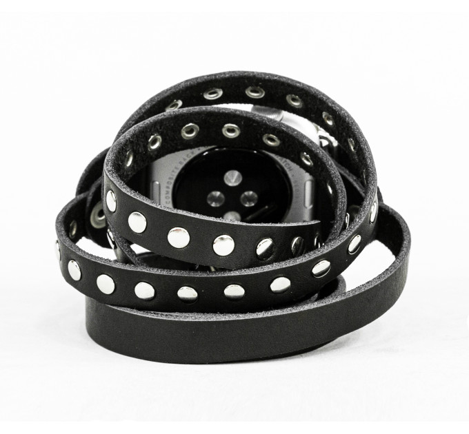 Шкіряний ремінець для Apple Watch серії 3 4 5 6 7 8 9 SE Ultra Ultra 2 38 40 41 42 44 45 49 мм, 1857