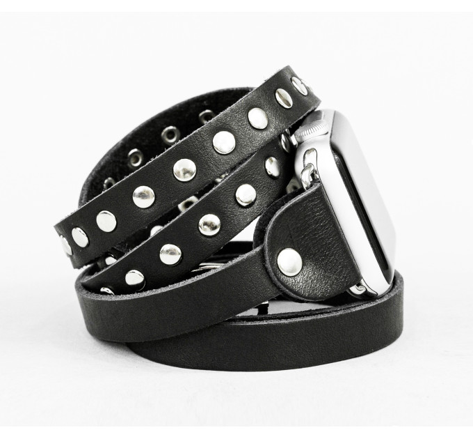 Шкіряний ремінець для Apple Watch серії 3 4 5 6 7 8 9 SE Ultra Ultra 2 38 40 41 42 44 45 49 мм, 1857