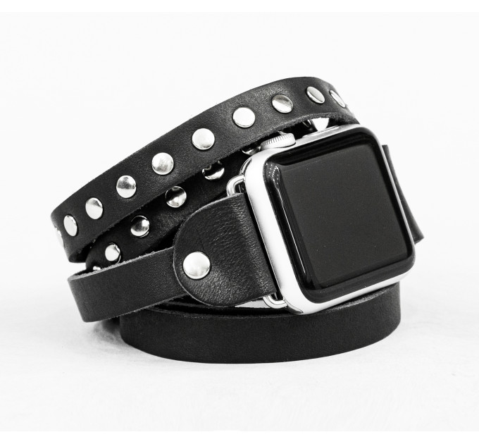 Шкіряний ремінець для Apple Watch серії 3 4 5 6 7 8 9 SE Ultra Ultra 2 38 40 41 42 44 45 49 мм, 1857